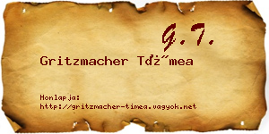 Gritzmacher Tímea névjegykártya